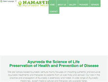 Tablet Screenshot of namastheayurveda.com